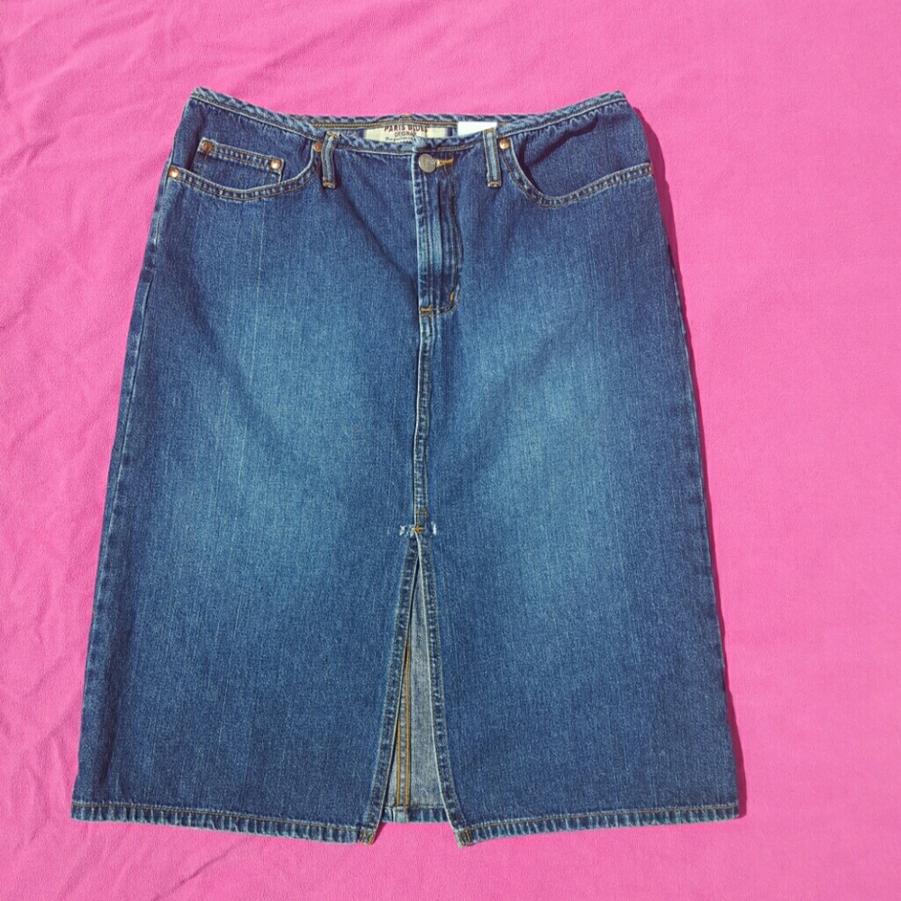 Vintage Paris Blues A-line Denim Skirt